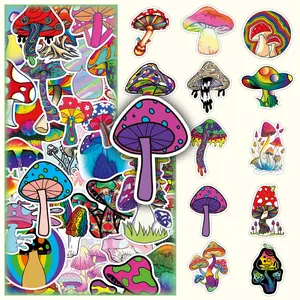 Mushroom Pattern Sticker, 50pcs/set Colorful DIY Decorative Art Stickers, Scrapbooking & Stamping Supplies for Journal Making