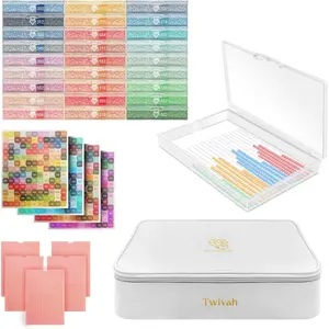 27 Pcs Diamond Art Storage with Bag, 2-in-1 Diamond Art Trays Container with Lids, Diamond Painting Accessories with Color Sticks, Diamond Art Kits for Adults & Kids Christmas, Birthday (White)