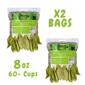 Viral  Guanabana 2 Bag Bundle -  Whole Sun Dried Graviola Soursop Leaf (4 oz | 300+ Leaves) Each Bag | 100% Natural Hoja de Guanabana de Mexico | Fresh, Wildcrafted, and Authentic | Makes 30+ Cups Tea Beverage