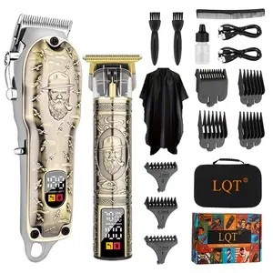 LQT Professional Hair Clippers for Men with Engraving Shears Long Battery Life LED Display Low Noise No Hair Tugging Skin Protection Powerful Motor Durable Long Lasting Christmas gifts,exquisite gifts, Gifts for Husband Son father