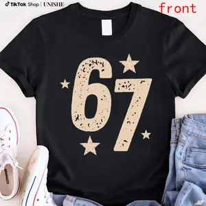 Casual Retro 67 T-Shirt for Her – Stylish Graphic Top