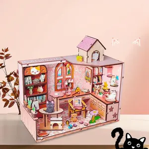 3D Wooden Puzzle DIY Book Nook Kits for Adults, Miniature Dollhouse Bookshelf Insert, Unique Decorative Bookends and Craft Project