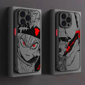 Black Clover Popular Anime Frosted Translucent For Apple iPhone 15 14 13 12 11 XS XR X 8 7 SE Pro Max Plus Mini TPU Phone Case