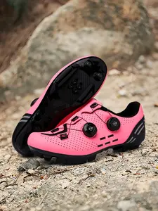 Unisex Mountain Bike Shoes, Lightweight Durable Hard Sole Lock Shoes, Outdoor Cycling & Daily Commute Comfort Fit