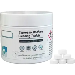 Coffee Maker Cleaner Descaler Tablets(50 Counts), Descaling Solution for Brevle, Nespres, , , Delonhi, Miele, Gaggia, Removes Limescale, Oil Buildup for Universal & Espresso Coffee Machine