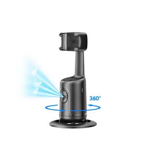 Auto Face Tracking Phone Holder,No app required to carry a remote controller,360° Rotating Smart Tracking Face and Body Photography Phone Holder.Can be used with a selfie tripod, a professional mobile phone stabilizer