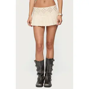 Edikted Women's Lovina Grommet Pleated Mini Skort - Multicolor