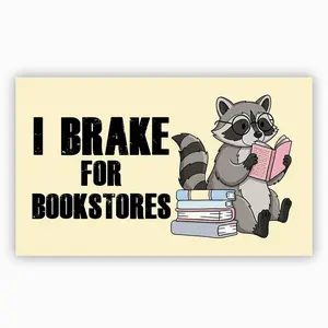 7.5x4.5" Vibrant Magnetic Car Bumper Magnet, Waterproof Removable Vehicle Decal, Funny Gift for Literary Book Lovers