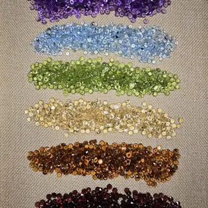 Earthy Vybz Natural Chakra Faceted Gemstone Mix - Loose Crystals for Wire Wrapping, Ring Making & Jewelry Supplies - Hand-Picked 7 Chakra Healing Stones Pack