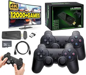 M8  Game Stick 4K HDMI Built-in 20000+ Retro Games 2.4G Wireless Dual Controllers Plug And Play TV Game Console Nostalgic Gift For Game Lovers