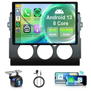 13inch 8 Core 6+128G Android Car Stereo for 【Toyota FJ Cruiser 2007-2018】 with Wireless Carplay Android Auto, 1920*1200 Touchscreen Car Radio with Mirror Link GPS Bluetooth WiFi FM/RDS DSP Backup Camera SWC