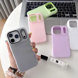 【Perfect Gift for Her】Jelly Silicone iPhone Case 2-in-1 Shockproof | Pastel Color Camera Protection Cover for iPhone 11 12 13 14 15 16 17 Pro /Pro Max/Plus/Air | Cute Aesthetic Case for Women Girls