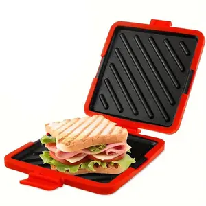 1 piece microwave sandwich maker | Sandwich Toaster | Panini Push-to-Punch Sandwich Maker | Microwave Grill Tray Fresher | Quick grill, dishwasher safe