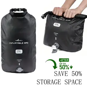 Large Capacity Manual Vacuum Compression Travel Organizer Bag, Multi-Purpose Air Cushion Inflatable Bag for Travel, Camping & Home Storage