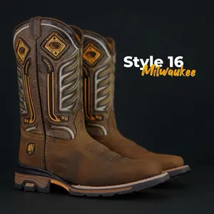 16 Milwaukee Soft Toe Men’s Work Boots Oil Resistant Comfortable Bota de trabajo