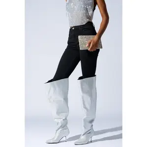 AZALEA WANG AMBY SILVER BUCKET BOOT