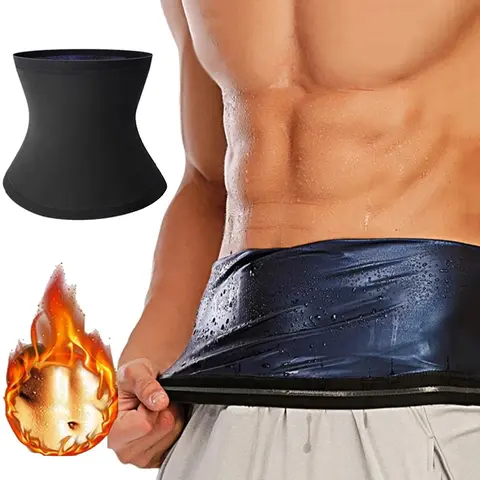 Men's Premium Tummy Control Waist Trainer, Sleeveless Lightweight Mat Fabric Body Shaper Belt - 1/2/3/4 Pack Soft Stretchy Plain Girdle, Sweat Sauna Fitness Training Band, Rubber Elastic Athleisure Shapewear for Sports & Everyday Use