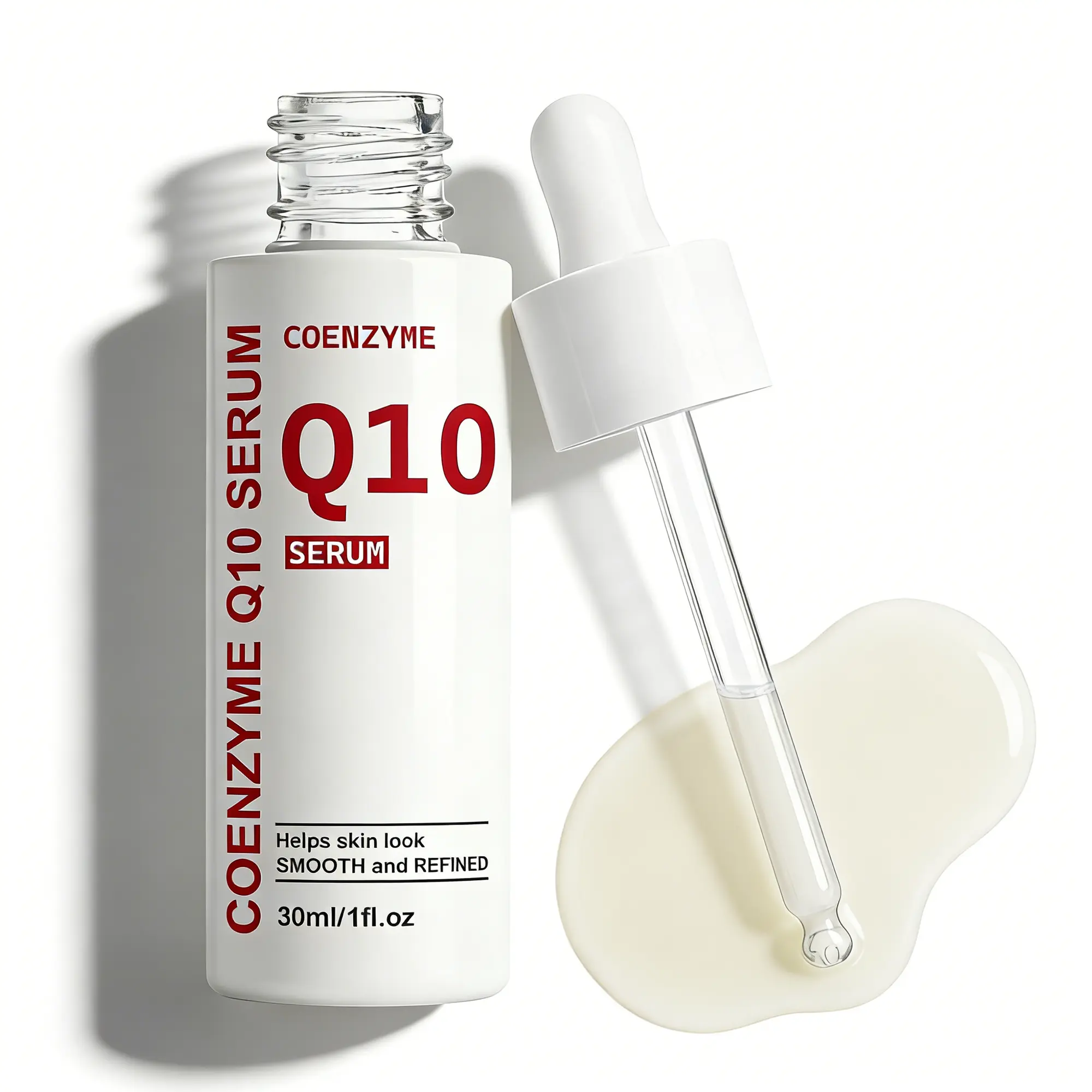 Coenzyme Q10 Moisture Serum, Lightweight Hydrating Care for Skin, Hair and Nails, Daily Use for Dry, Dehydrated Skin, 30 ml / 1 fl oz