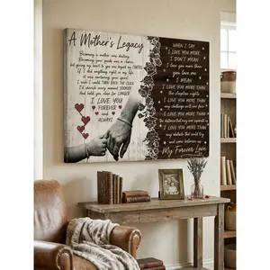 Touching Gifts for Mom Canvas Poster, Mother's Day Birthday Wall Art, Heartwarming Quotes Home Decor (Multiple Styles)