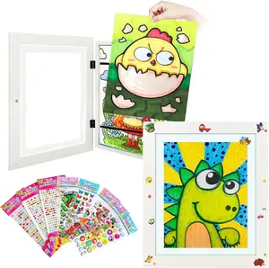1 pack Kids Artwork Frame Changeable,  Holds 150 Drawings Each with 8Pcs Cute St