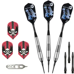 Viper 20-9027 18 g Underground Rock & Roll Soft Tip Darts & Casemaster Deluxe Pink Nylon Dart Case