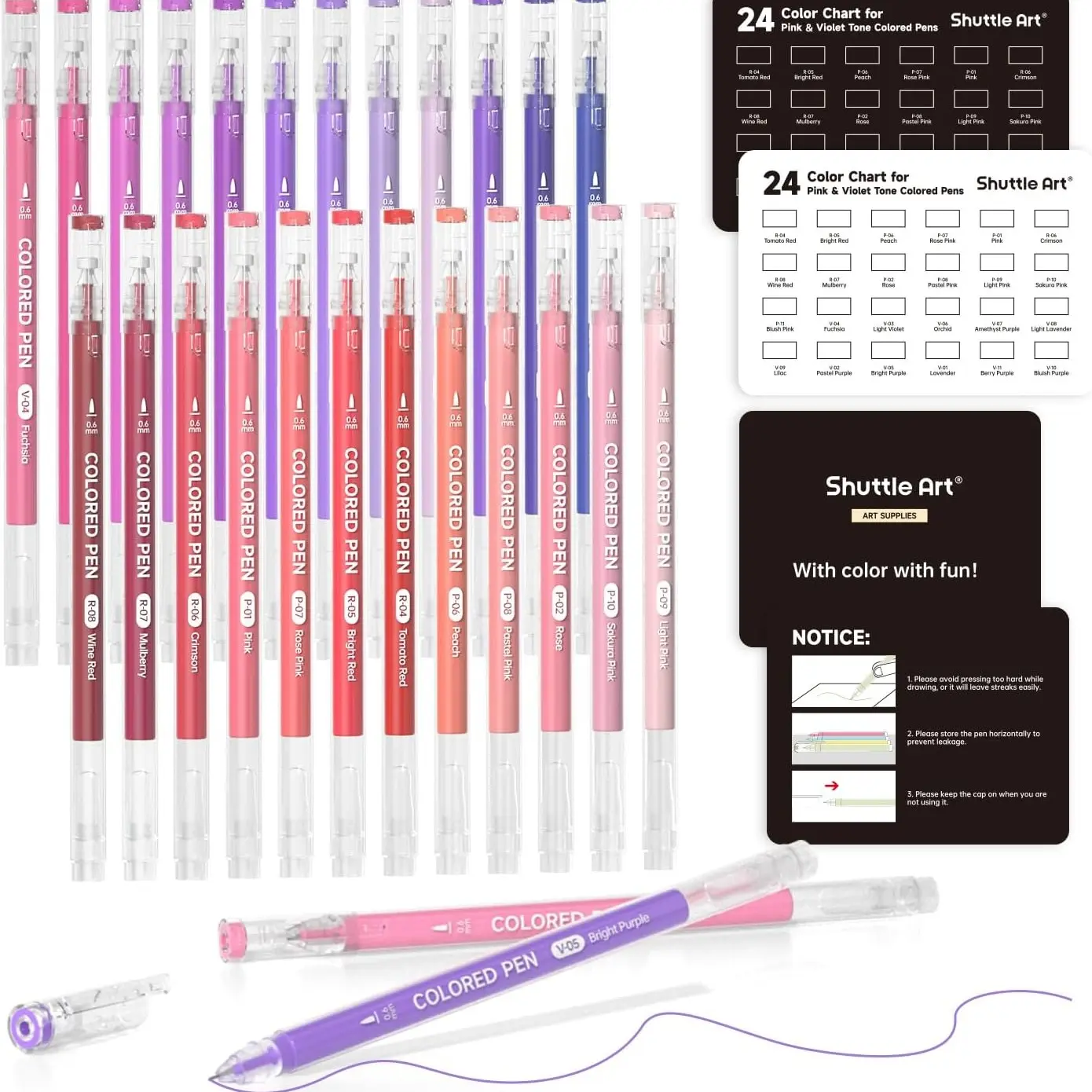 24 Pink & Purple Tone Colors