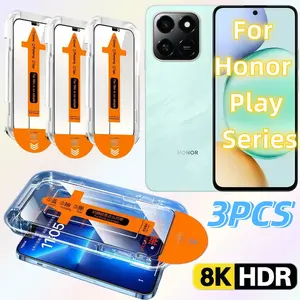 3-Pack HD Tempered Glass Screen Protector for Honor Play Series, Easy Install Anti-Scratch 9h Hardness, Dust-Free Bubble-Free