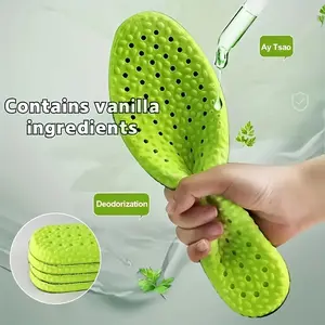 6 pairs of breathable shock-absorbing insoles with deodorizing cushioning and comfortable insoles for men and women - High stretch popcorn design