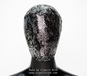 Solid Silver - Silver Lace Mask