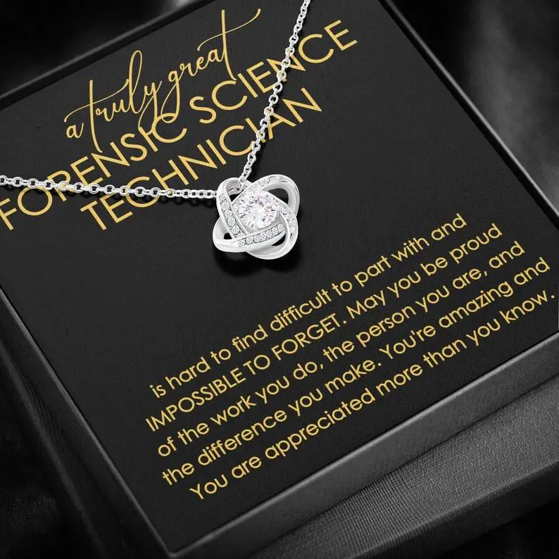 Forensic Science Technician Necklace, Gift for Forensic Science Tech, Thank You Forensic Science Tech, Appreciation Gift