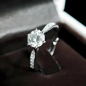 #1006 Six-Prong Pave Setting Ring