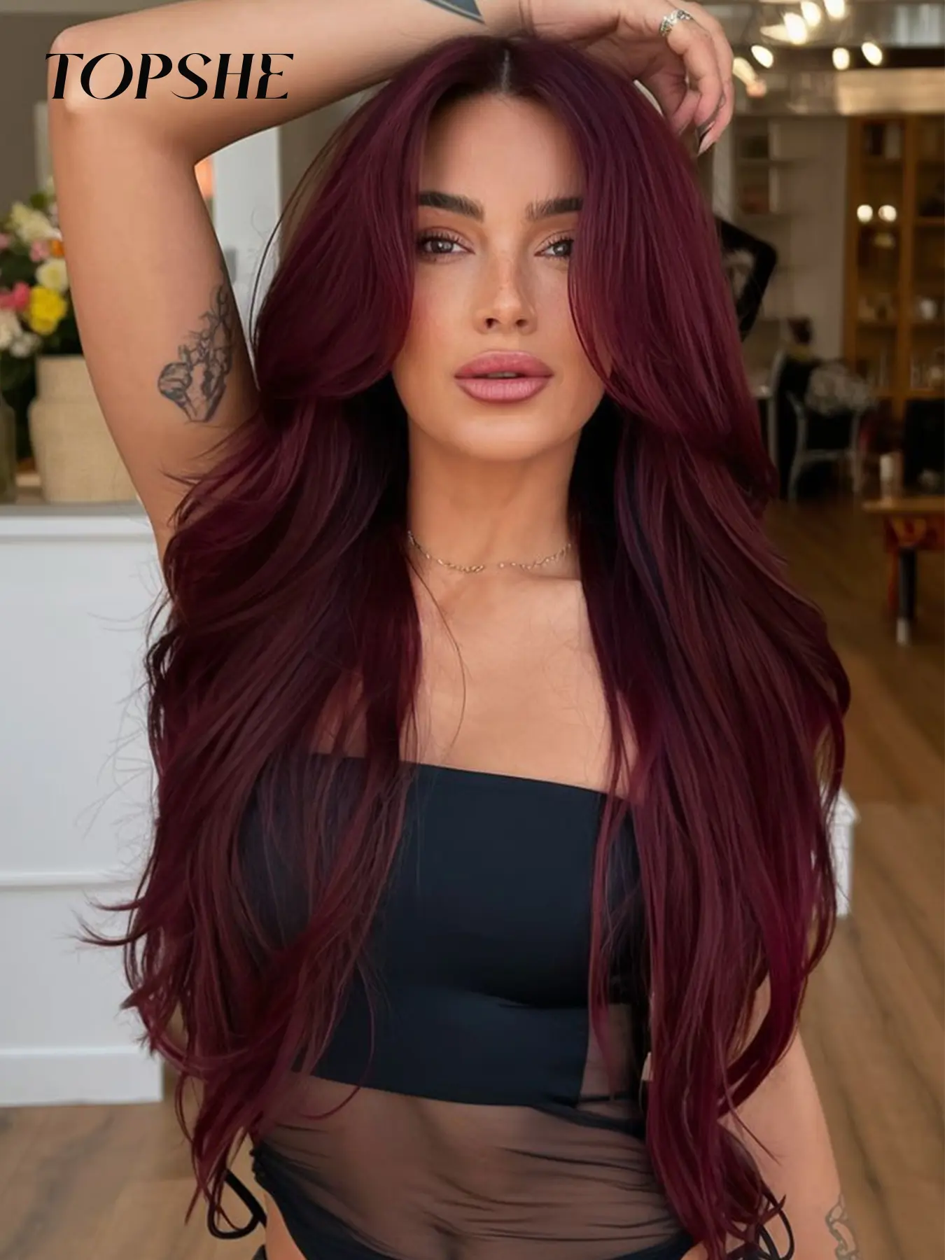13x6 HD Lace Front Wig, 26 Inch Long Wave Heat Resistant Synthetic Hair, Natural Look Comfortable Breathable Women Stylist Friendly Wig, Heat Resistant Wigs, Lace Frontal Wigs