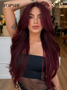 13x6 HD Lace Front Wig, 26 Inch Long Wave Heat Resistant Synthetic Hair, Natural Look Comfortable Breathable Women Stylist Friendly Wig, Heat Resistant Wigs