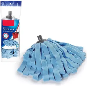 Blue Microfiber Mop Refill Pad – Reusable Washable Replacement Head for Spray Mop, Wet & Dry Floor Cleaning
