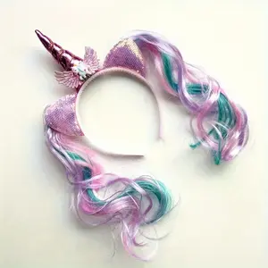 [Unicorn Wig Headband] Colorful Unicorn