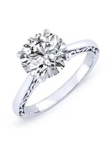 Astilbe - Round Moissanite Engagement Ring