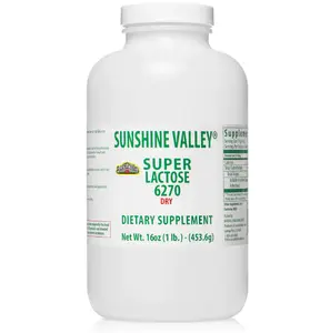Sunshine Valley Super Lactose 6270 Dry 16 oz Dietary Supplement - Natural Sugar for Food Mixtures Cooking Baking