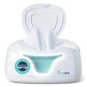 Baby Wipe Warmer and Baby Wet Wipes Dispenser | Baby Wipes Warmer for Babies | Diaper Wipe Warmer with Changing Light, White
