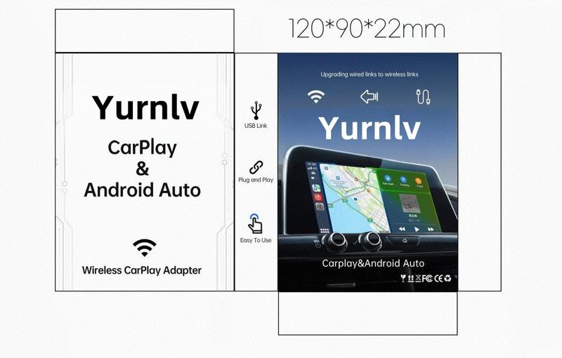 2 in 1 Wireless  CarPlay Adapter, Converts Wired to Wireless for Factory Wired CarPlay Cars from 2016+ Android Auto Driving