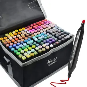 24-262 Color Double Head Marker Pen Set, 1 Set Multifunctional Coloring Marker Pen, Art Supplies for Students School Office, Valentine's Day Gift, Dual Tip Markers