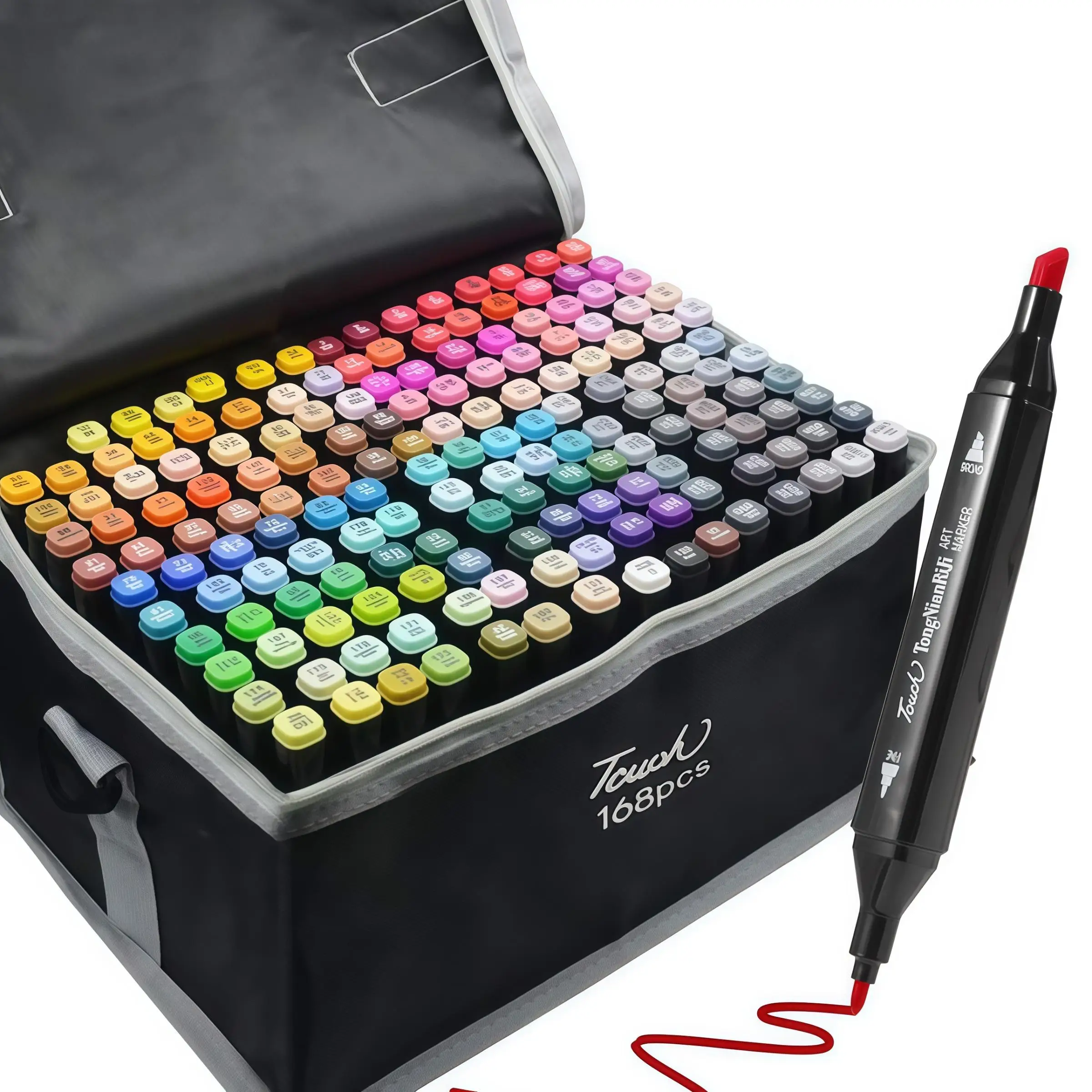 24-262 Color Double Head Marker Pen Set, 1 Set Multifunctional Coloring Marker Pen, Art Supplies for Students School Office, Valentine's Day Gift