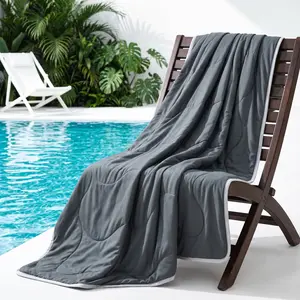 Cooling Blanket, 1 Count Soft Comfortable Cooling Machine Washable Blanket, Breathable Lightweight Blanket, Air Conditioned Room Blanket, Washable Bedding Supplies for Home Office Travel, Lightweight Cool Blanket