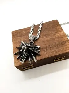 NORSET Heavy Wolf Pendant Stainless Steel Necklaces, Witcher,  Chain Pendants