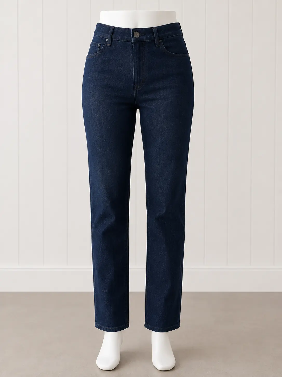 Charlie B Straight Leg Stretch Denim Pants with Elastic Inside Waist