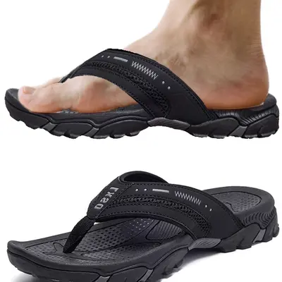 Black Flip Flops Men TikTok Shop