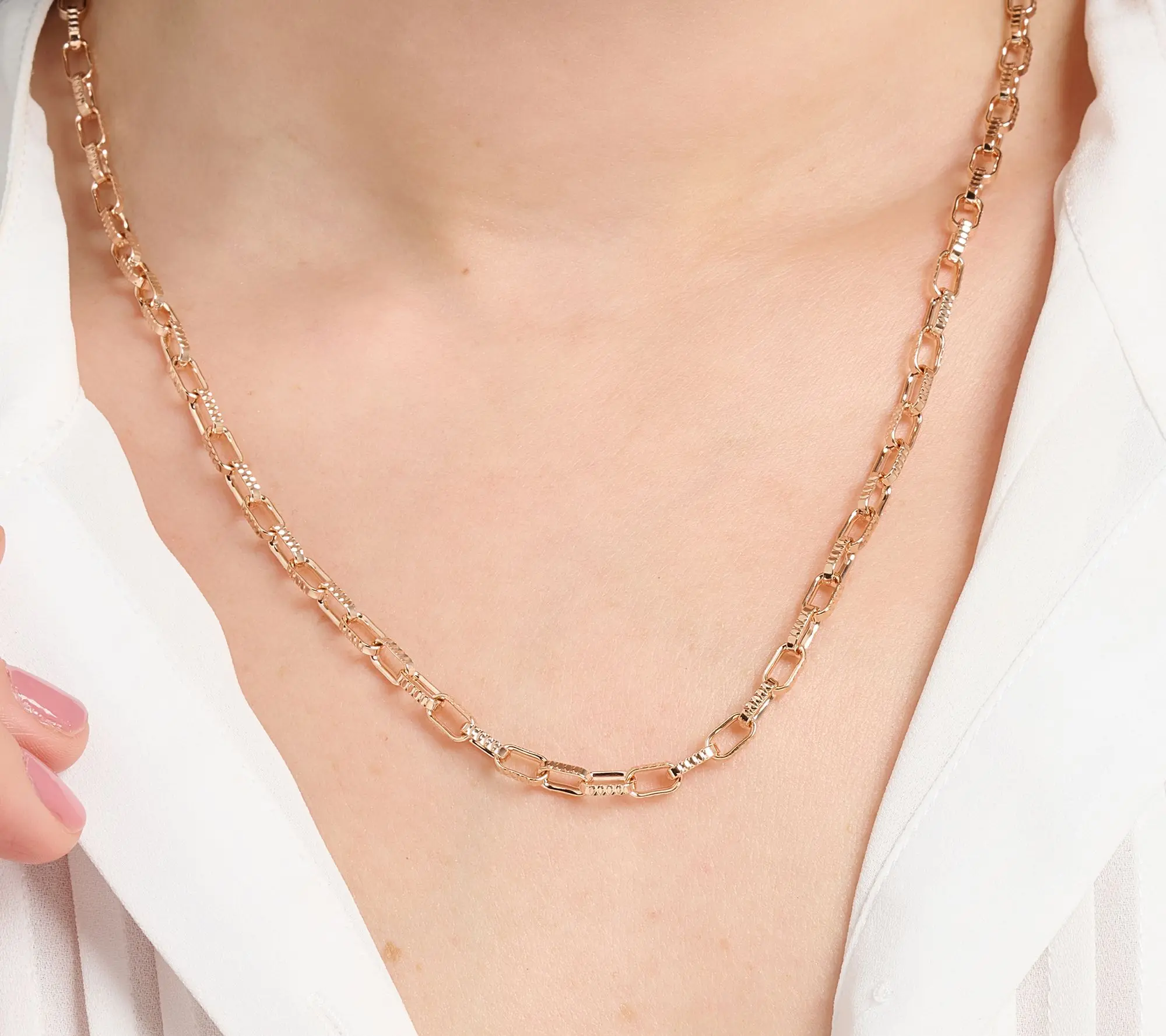 David Markstein Bronze Premier Luxe Paper Clip Necklace, 20"