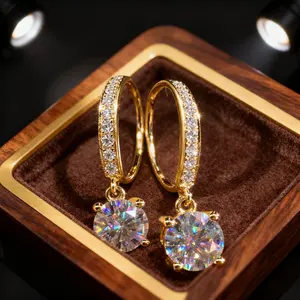 Rhinestone Dangle Earrings (1 Pair)! Elegant Women's Wedding Anniversary Party Gift Jewelry