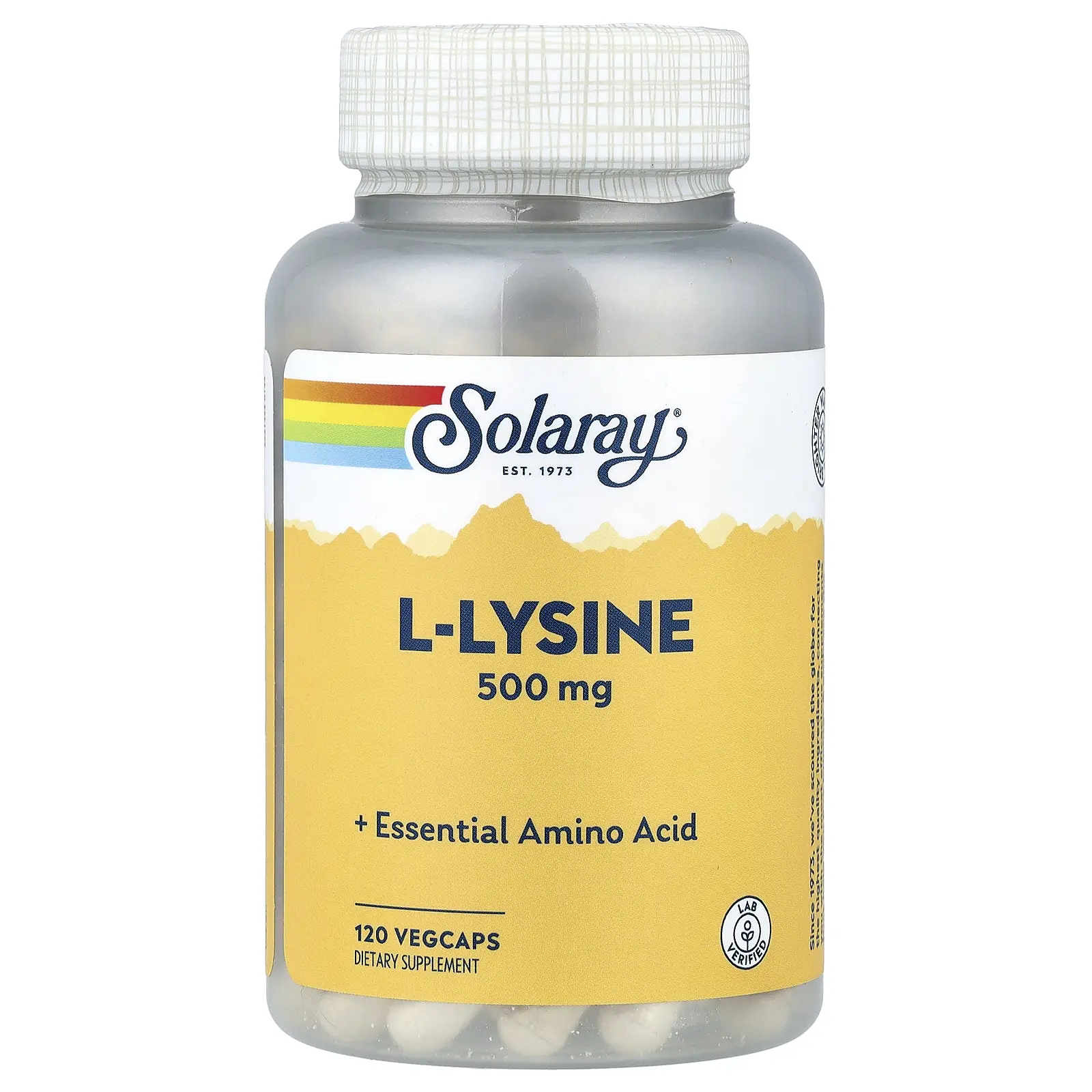 Solaray L-Lysine, 500 mg, 120 VegCaps