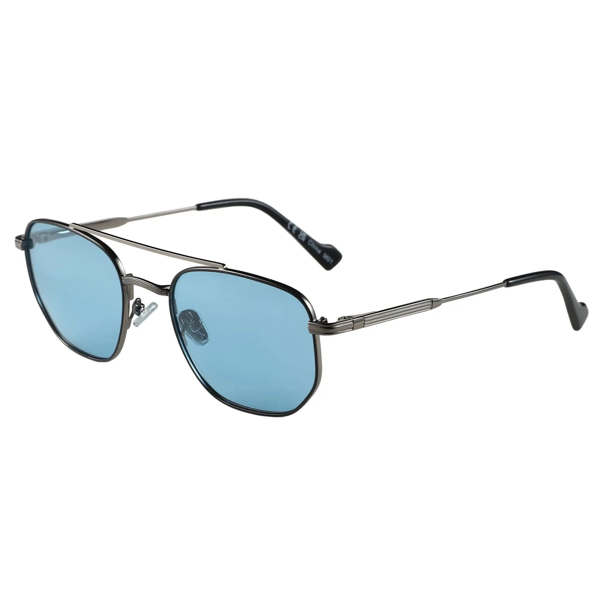 ZENOTTIC Retro Hexagon Polarized Sunglasses for Men Women-Vintage Fashion Double Bridge Metal Frame UV400 Protection Shades
