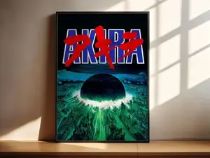 Akira Poster, Kaneda & Tetsuo Wall Art, Anime Manga Fan Decor - Number 01